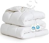 Daunendecke 135x200 cm, Warm Winter Bettdecke 50% Daunen - 450g/m² Extra Wärmeleistung Daunenbettdecke, 100% Baumwoll-Perkal, RDS Zertifiziert