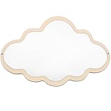 Beaupretty Holzspiegel Kinder Wolken Spiegel Holz Wandspiegel Schminkspiegel Kleine Kosmetikspiegel Dekorative Tischspiegel Wohnzimmer Wandbehang Weihnachten Geschenke Badezimmer Deko