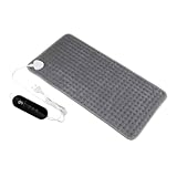 BESTYASH Rückenheizkissen Zeitraum Heizkissen Fußwärmer fürs Bett Schmerzlinderung bei Periodenkrämpfen Dual-Voltage-Heizkissen für internationale Reisen Plüsch-Heizkissen Flanell Grey