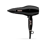 BaByliss Pro Power Haartrockner – Leistungsstarker 2300W Föhn, Professioneller Salon-AC-Motor, Anti-Frizz Ionen-Technologie, 3 Temperatureinstellungen & 2 Geschwindigkeitsstufen, Schwarz, D5245E