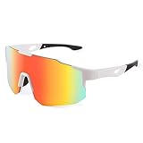 FEISEDY Sport Sonnenbrille Herren Damen Fahrradbrille Radbrille Verspiegelt Sportbrille für MTB Rennrad Radfahren Biking Laufen Enduro mit UV400 Schutz B2388