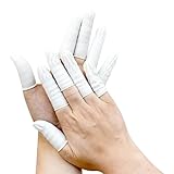 EUROPAPA® 100x Fingerlinge Latex, Fingerschutz, Antistatisch Allgemeine Fingerlinge aus Gummi für Kosmetik, Reinigung (Weiß, L)