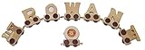 Buchstabenzug Holz Name - Set 5 Buchstaben Namen (kostenfreie Loc, Waggon) | Fun World Toys® namenszug holzbuchstaben