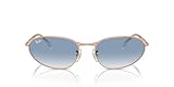 Ray-Ban Rb3734 Ovale Sonnenbrille, Rose Gold/Hell Farbverlauf Blau, 59 mm