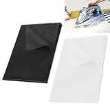 KAIYAYA 2 Stück Bügelvlies 200 x 100cm 55g/m², Volumenvlies zum Aufbügeln Dicker Stil Vliesstoff Bügelvlies zum Verstärken Bügeleinlage für Bügelfalten Nähhandwerk Verstärkte Bekleidung (Schwarz Weiß)