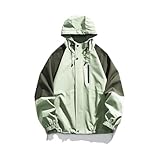 Niiyyjj Professionelle Wanderjacke für Herren und Damen, kontrastfarben, mit Kapuze, Reißverschluss, leichte Jacken, Gn8, XL