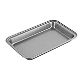 Chef Aid Antihaft-Brownie-Backblech, ideal für Kuchen und Flapjacks, 25 x 16 x 2 cm, Grau