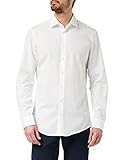 Seidensticker Herren Business Hemd Slim Fit Bügelfrei Kent Langarm Shirt, Weiß, 41 EU