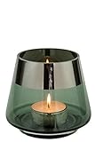 FINK Teelicht - Glas - Tischdekoration - Geschenke für Frauen - grün H 13cm