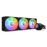 NZXT Kraken 360 RGB - RL-KR360-B1-360mm AIO CPU Wasserkühlung - 1,54' LCD Display 240x240-3x120mm RGB Core Fans - EIN Breakoutkabel zur einfachen Installation - anpassbar durch NZXT CAM - Schwarz