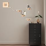 Pucaru Katzen-Wandregale Und Hängende Sitzstangen,kletterwand Katzen, Katzen-Klettergerüst für Große Und Kleine Katzen(6pcs)