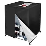 Wassertank-Abdeckung, schützende Eimerabdeckung für IBC-Behälter 300 l/600 l, mit seitlichem Reißverschluss, Zugangstür, wasserdicht, staubdicht, faltbar, Aufbewahrungsabdeckung (600 l, 120 x 80 x 100