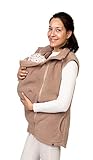 Viva la Mama - 3in1 Trageweste aus Fleece Zusatzweste für Tragejacken - RERIK - beige - M