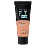 Maybelline New York - Flüssige Foundation Ton auf Ton Fit me! Matte and Poreless – Farbton 326 Perfect Brown, Nude