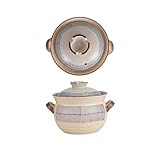 Kasserolle mit Deckel, Keramik-Suppenkochkocher, dicker Boden, Tontopf für Haushaltsgasherd, 1,5 l Eintopftopf