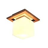 LED Ceiling Lamp Aisle Lamp Corridor Lamp Balcony Single Head Pendant Lighting Solid Wood Ceiling Flush Mount Ceiling Light Fixture (Farbe: B) (D)