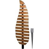 dobar® Green Label Rankhilfe Komplexus in Blattform zweifarbig aus Holz - Rankgerüst stehend mit Pfahl für Garten - Pflanzstütze für Kletterpflanzen