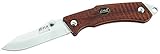 EKA Swede 9, Einhandmesser, 12C27 Sandvik Stahl, Back Lock, Bubinga-Holzugriffschalen, Fangriemenöse, Gürtelclip,
