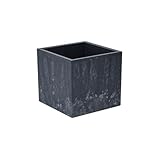 Kreher Pflanzkasten in verschiedenen Formaten und Farben. Tolle marmoriertem Betonoptik in Grau oder Anthrazit! Aus robustem Kunststoff! (Anthrazit, 29x29)