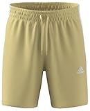 adidas Essentials French Terry 3-Stripes Shorts, Herren Shorts, Almost Yellow, IW7697