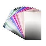 Ideen mit Herz Spiegelkarton | Metallpapier | Bastelpapier metallic | 20 Bogen | Din A4 | 200 g/m² | 20 Farben | Weiße Rückseite