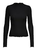 ONLY Damen Onlemma L/S High Neck Top Noos JRS Langarmshirt, Schwarz (Black Black), M