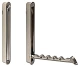 Gedotec Klapphaken Garderobenhaken Edelstahl | 1 Stück - Kleiderhaken klappbar | MITAL | Kleiderlüfter Wand-Paneel zum Einlassen | 140 x 16/128 mm | Kleiderbügelhalter versenkt | Wand-Garderobe Metall