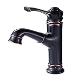 Küchenarmatur aus schwarzem Kupfer, ausziehbar, 360° drehbar, für heißes und kaltes Wasser, Einhandgriff, doppelte Steuerung, oberhalb des Waschbeckens, universal, Waschbeckenarmatur