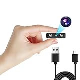IVVHVVI Mini Kamera-1080P HD Kleine Kamera-Batteriebetriebene Kamera, Nachtsicht, Bewegungserkennung, EIN-Knopf-Bedienung, für den Innen- und Außenbereich geeignet