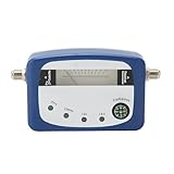 Mini-TV-Signalfinder-Messgerät mit Kompass und 4 Leuchtanzeigen – Antennenstärketester Hintergrundbeleuchtung for Satellitensignale Hohe Empfindlichkeit
