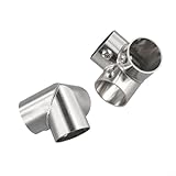 Kleiderstangen-Rohrverbinderflansch aus Edelstahl mit 26 mm Innendurchmesser für mehrere Montageanwendungen, einschließlich Regale und Möbel (rechter Winkel 3-Wege)