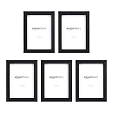 Amazon Basics Rechteckig Fotorahmen, 5 Stück, Schwarz, 13 x 18 cm