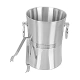 SOIMISS Tragbarer Eiskübel für Weinflaschen und Champagner Doppelwandiger Isolier Eisbehälter für Bars und Ktv Einfach zu Reinigen Robusten Griffen
