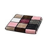 Gözze - Weiche Kuscheldecke, Cashmere Feeling, Hohes Stoffgewicht 500 g/m², Antigua, 150 x 200 cm - Altrosa/Taupe/Beere