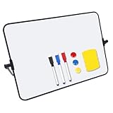 LOORGVEL Whiteboard mit Ständer Doppelseitig Trocken Abwischbar Kratzfestes Schreib Zeichenbrett für Büro Schule und Zuhause Praktische Multifunktionale Memo Maltafel