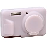 BOVKE Silikonhülle für Kodak Pixpro FZ55 Digital Point & Shoot Kamera, Kodak FZ55 Weiche Kamera-Schutzhülle aus Gummi mit abnehmbarem Objektivdeckel, Jelly Pink