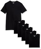 Amazon Essentials Herren Unterhemd mit V-Ausschnitt, 6er-Pack, Schwarz, XL