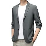 Generisch Herren Anzugsakko Mit Einem Knopf Freizeitanzug Regular Fit Blazer Einfarbig Fallendes Revers Business Sakko Klassischer Smoking Lose Sportlich Hemd Jacke Anzugjacke
