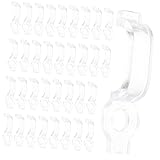 Homoyoyo 100 Stück LED Lichtleisten Halterung Befestigungsclip Transparent Einseitig Schraubbar Langlebig Feuerfest für LED Light Strips Montage