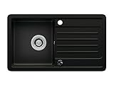 LINDBERGH® Küchen Granit-Spüle Schwarz 'VEL44' mit Siphon, Verbundstoffe Made in Germany, Spülen Küche Matt Küchenspüle Spülbecken Kitchen Waschbecken Sinks Einbauspüle, inkl. Imprägnierung