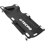 TECPO KFZ Rollbrett Werkstatt Rollliege Montageliege Werkstattliege Montagerollbrett 103 x 48 x 13cm mit 120kg Tragkraft und Kopfstütze, Werkzeugablage