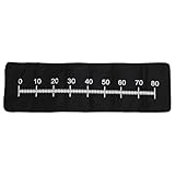 SENECESLI Fischmessbrett, 0-31,5-Zoll-Fischlineer, Faltbare Tragbare Werkzeugmessungspads, Wasserdicht und Leicht zu Reinigen, Schwarz zu Sein