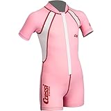 Cressi Kid Shorty Wetsuit 1.5 mm - Shorty Neoprenanzug für Kinder Ultra Stretch Neopren, Rosa/Weiß, XL (5/6 Jahre)