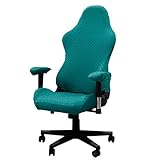 WJHDWYD Stretch-Stuhlbezüge for Gaming-Stuhl, Büro mit Armlehnen, Rückenlehnenbezug for Gaming-Stuhl, Playseat, Bürostuhl(Verde Scuro)