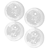 ARTSEWPLY Baoding Massagebälle 4cm Kristallglas Handbälle mit Chinesischem Drachenmotiv für Handentspannung Fingerkräftigung und Stressabbau