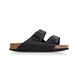 BIRKENSTOCK Sandale Arizona, Superlauf, Birko-Flor, schwarz, normal, Größe 39 1018222-39 (Pantolette Schuh Halbschuh Latsche Zweischnaller Berufsschuh Schuhe Birki Arizona Slipper Pantoffel)