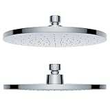 Regendusche [Duschkopf & Selbstreinigung] – Kalkfreie & Rostfreie Regenwalddusche | Wellness-Regenbrause (verchromt, rund)