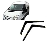 J&J AUTOMOTIVE | Windabweiser Passend Für Transit 2006-2013, Heko Regenabweiser, Getönt, Set 2-Teilig, Vorne, Aerodynamisch