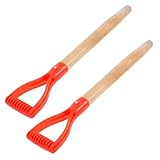 BESTonZON 2 Stück Ersatz für Schaufelgriff spatenstiel Ersatzgriff Ersatzschaufelstiel Red