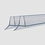 Dichtung 2x100cm Duschkabine Ersatzdichtung für 4mm 5mm 6mm gerade Glastür Stärken Duschtür Wasserabweisende einstellbare Duschdichtung Spritzschutz Bad Dusche glasdicke